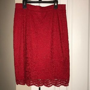 Red Lace Skirt